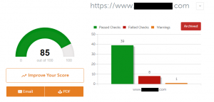 SEO Score - SeoSiteCheckUp tool