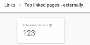 total no of backlinks - GSC tool