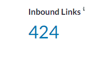 total no of backlinks - MOZ tool